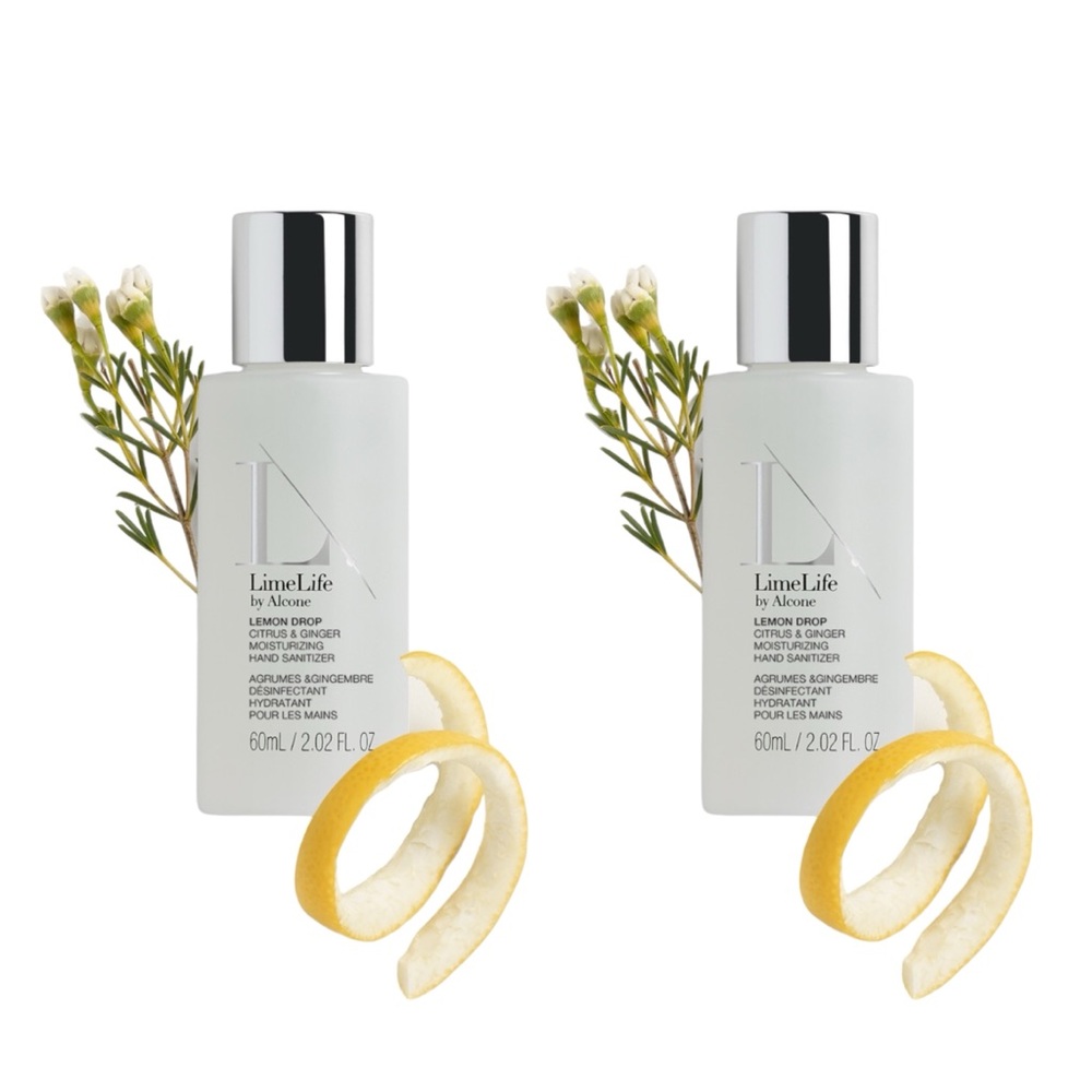 LIMELIFE BY ALCONE LEMON DROP HAND S@NITIZER 60ML X2 - BNIB